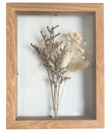 Kunstblumen im Bilderrahmen
