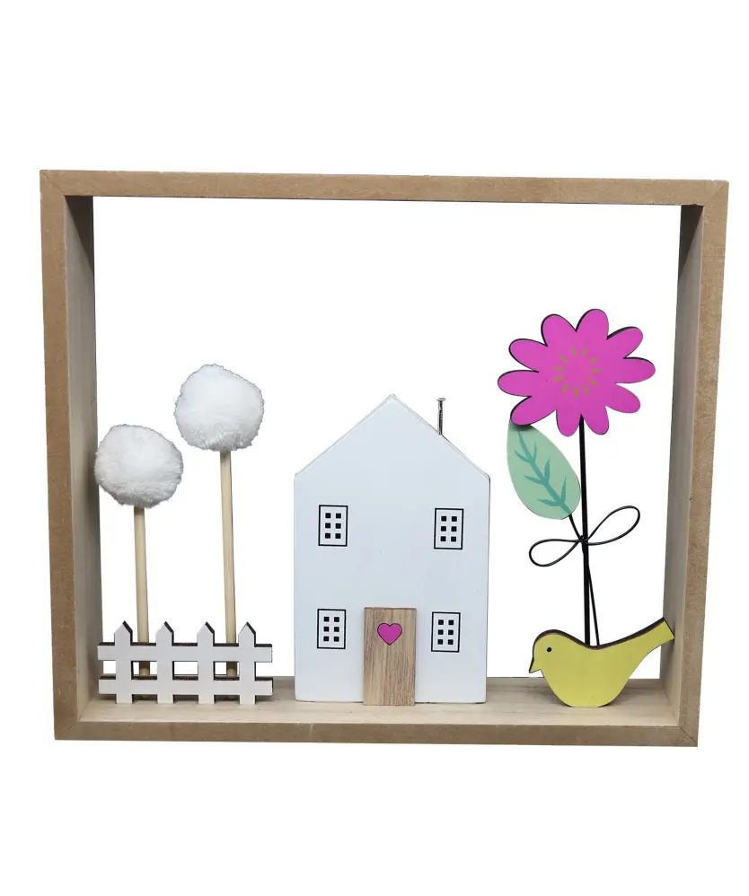 Deko-Haus Frühling ca. 25 x 5 x 22 cm