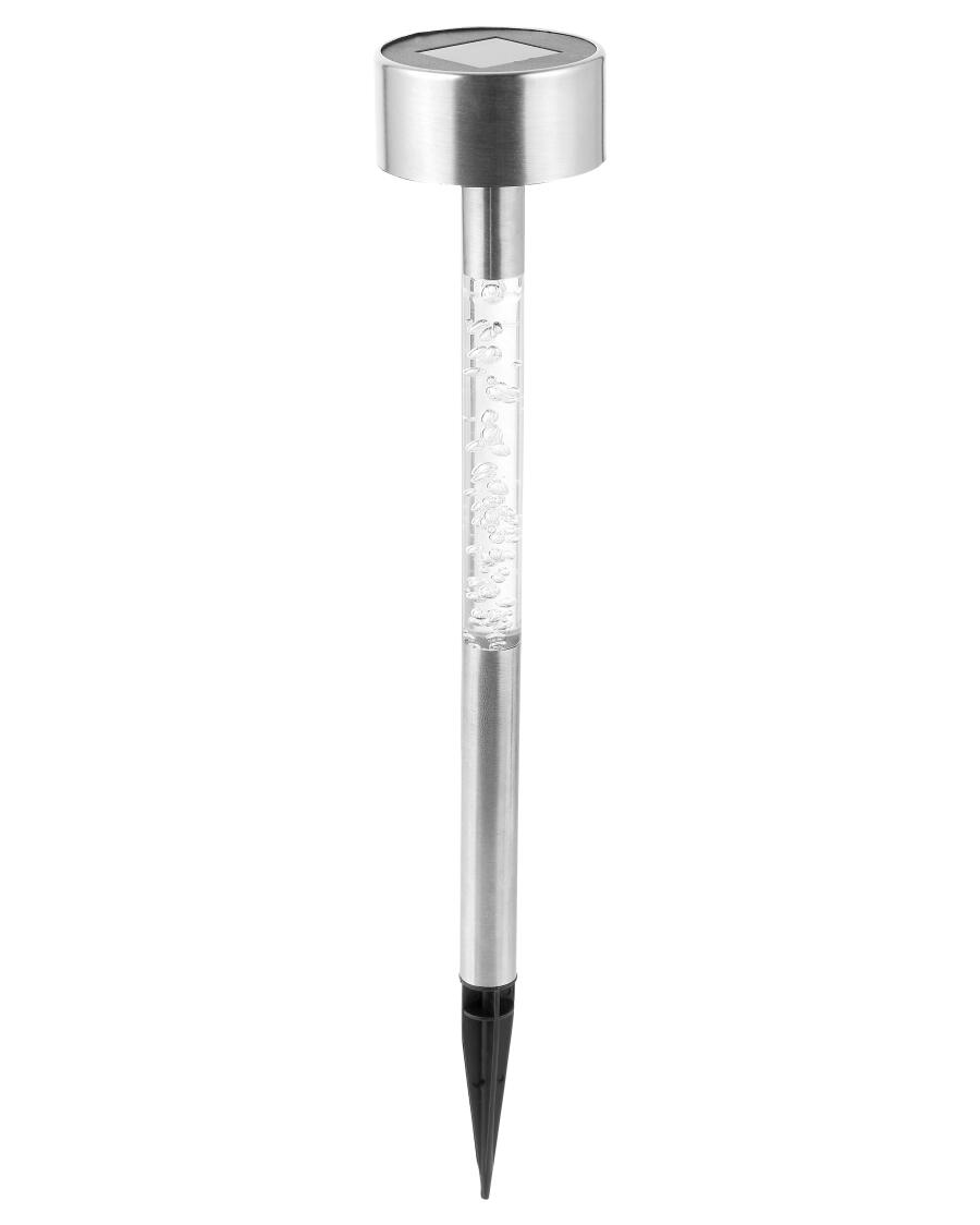 Solarleuchte mit Farbwechsel silber
