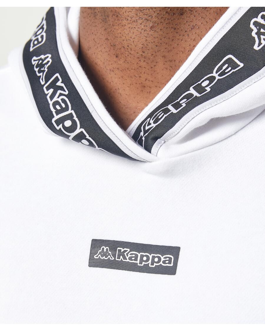 Sweatshirt met capuchon, Kappa, wit Voordelig bij KiK