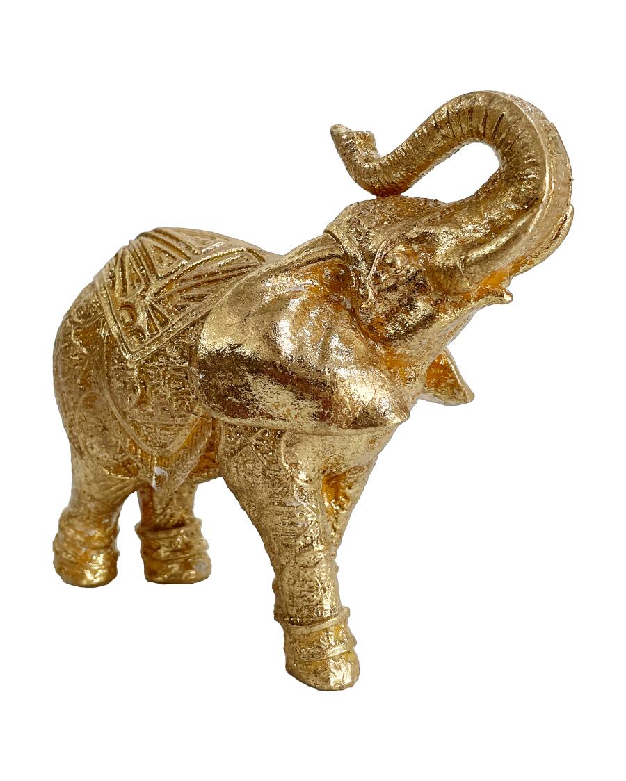Goldfarbener Deko-Elefant gold