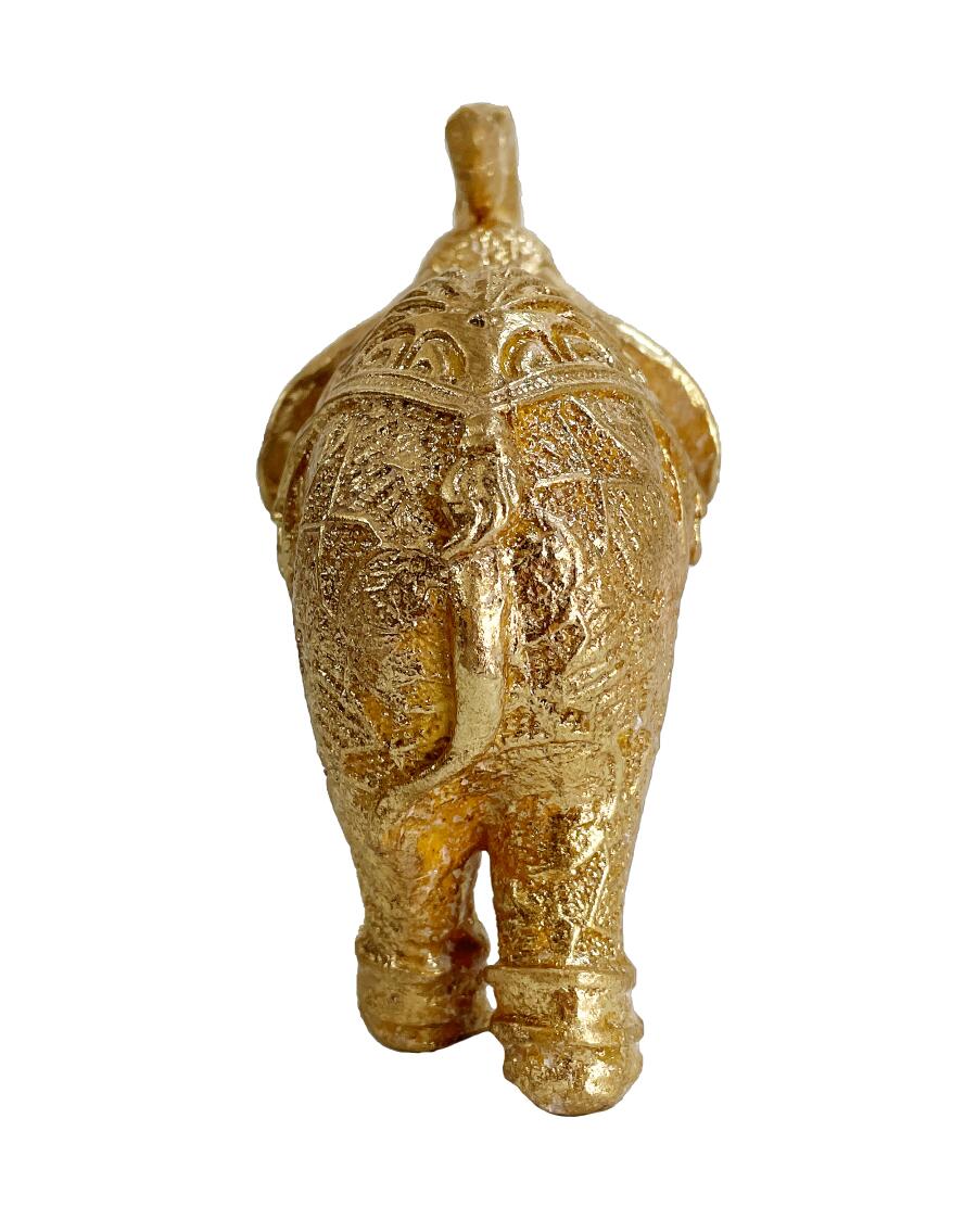 Słoń dekoracyjny w kolorze złotym ok. 16 x 8 x 14 cm