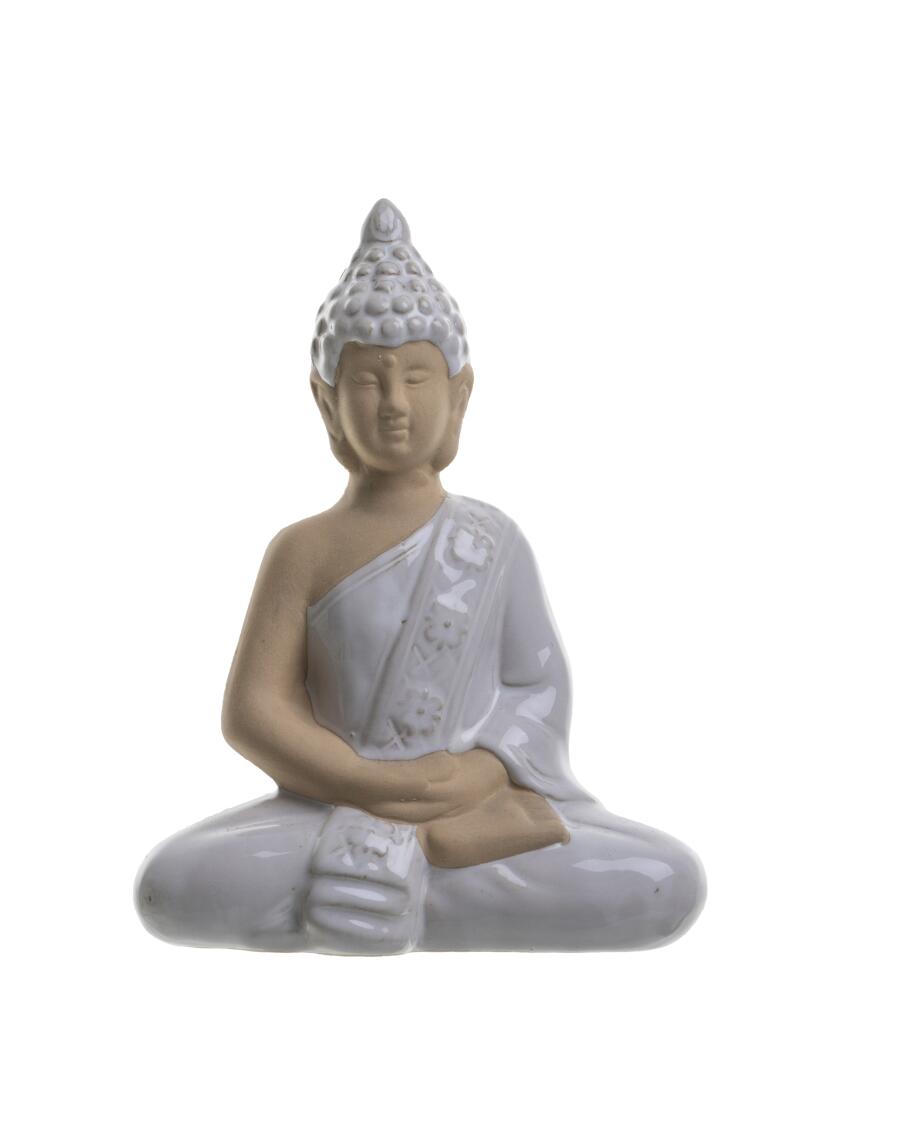 Deko-Buddah im Lotussitz Beige