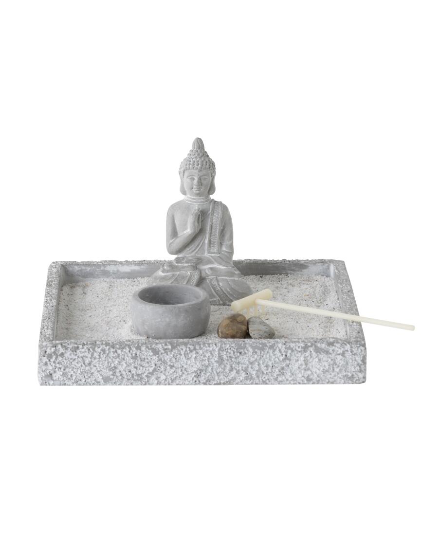 Kleiner Zen-Garten grau