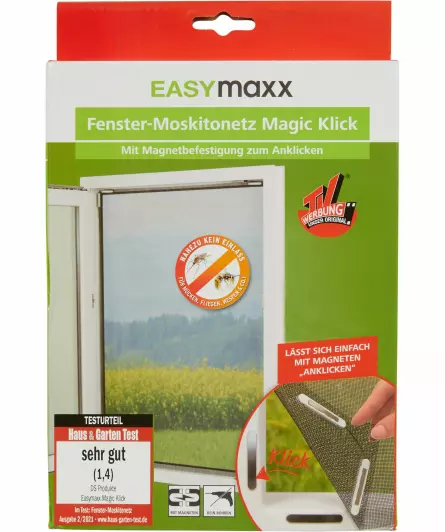 EASYmaxx Fenster-Moskitonetz Magic Klick