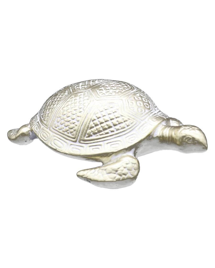 Schildpad Decoratie wit/goud