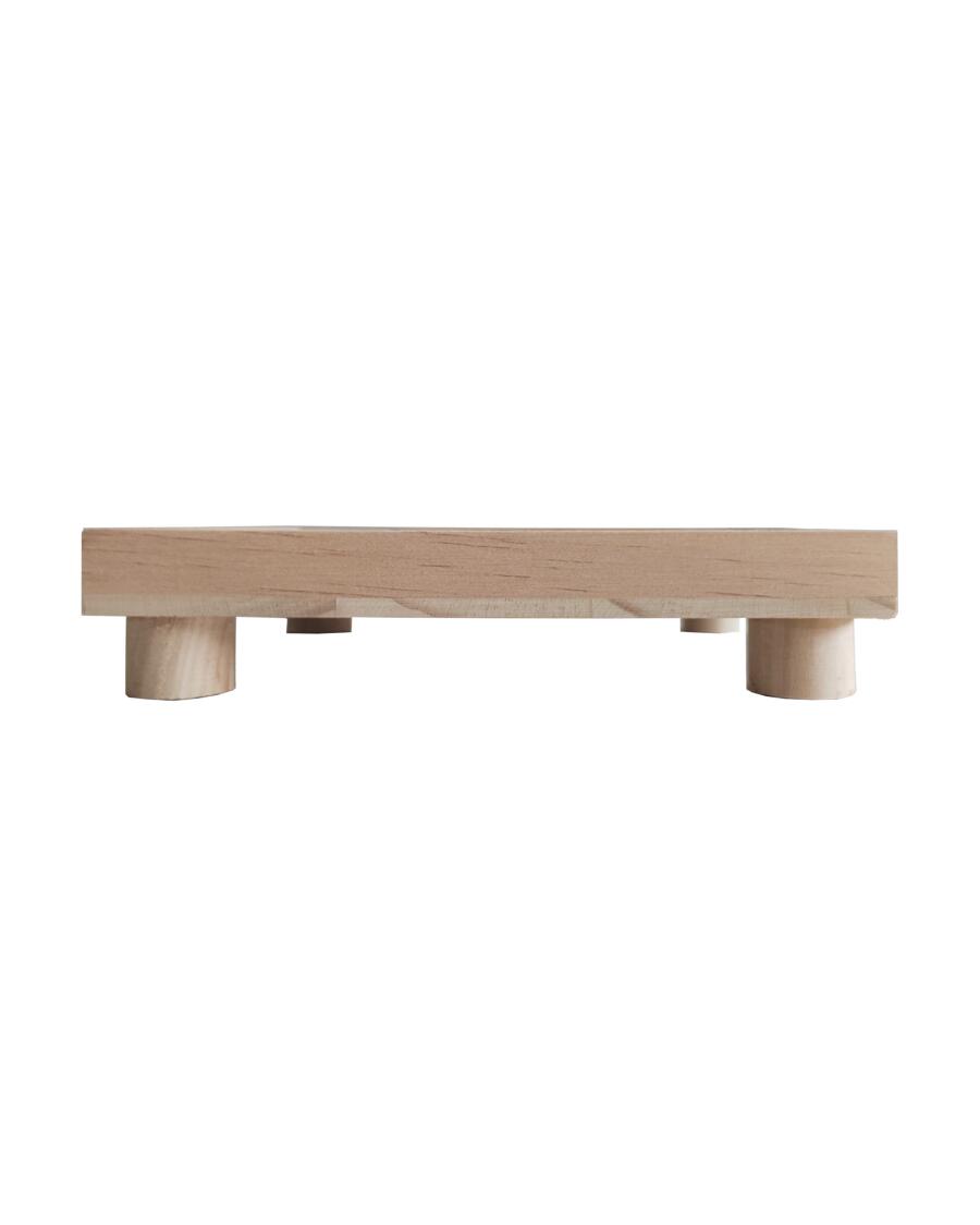 Dekotablett aus Holz naturfarben