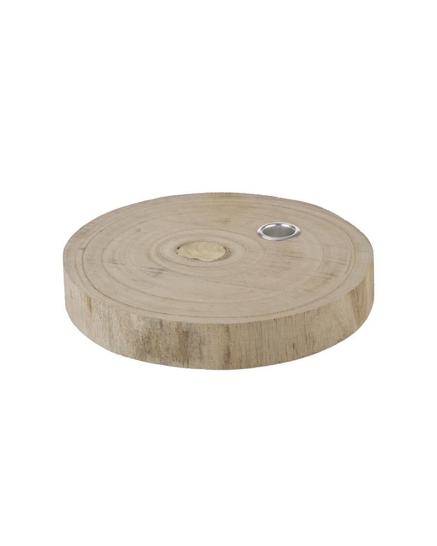 Dekotablett mit Kerzenhalter naturfarben