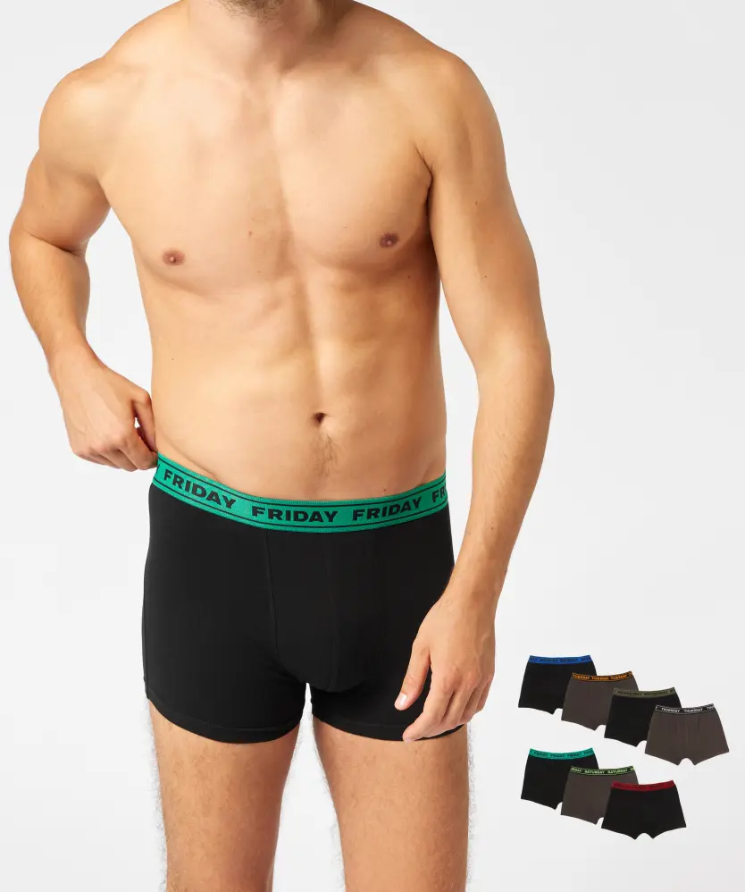 Lange retro boxershorts, Identic, zwart | Voordelig bij