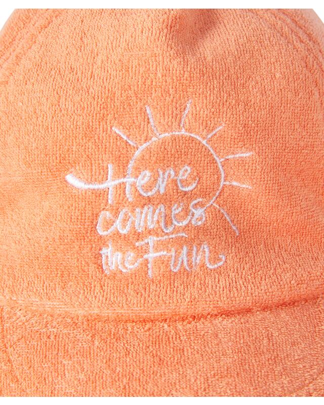Casquette en éponge bébé fille, orange fluo (KiK Frottee-Kappe (neon orange)) — KiK, produit allemand authentique au Maroc