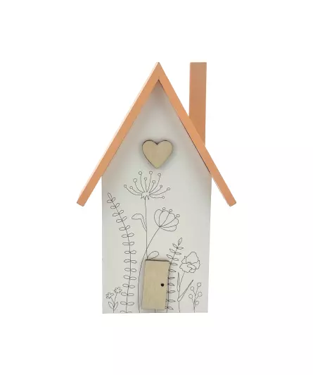 Huis met bloemen Decoratie