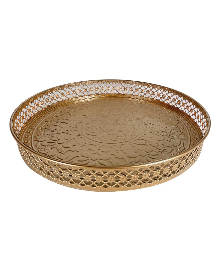 Dekotablett Ornamente gold