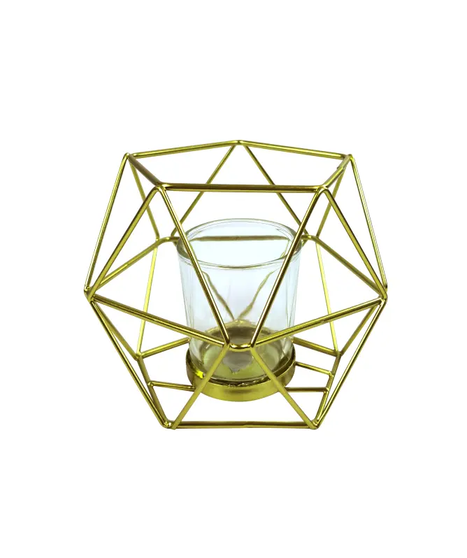 Geometrický svícen na čajovou svíčku