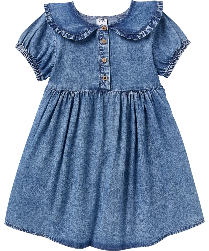 Jeanskleid mit Bubikragen Kiki & Koko, Knopfleiste