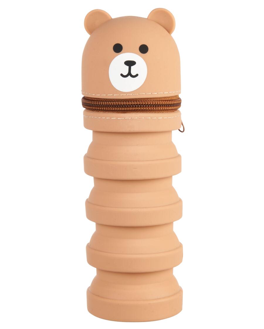 Ausziehbares Etui hellbraun