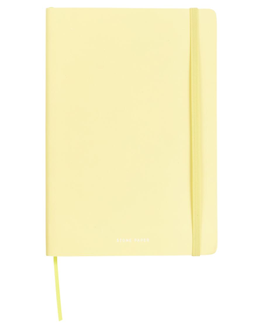 Notizbuch aus Steinpapier hellgelb