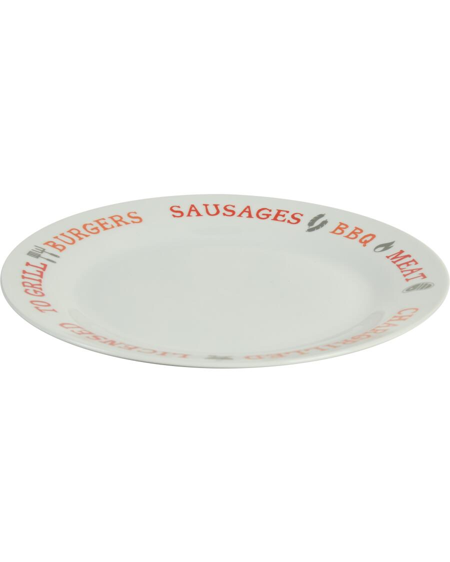 Talíř s designem BBQ černá