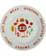 Talerz z wzorem BBQ