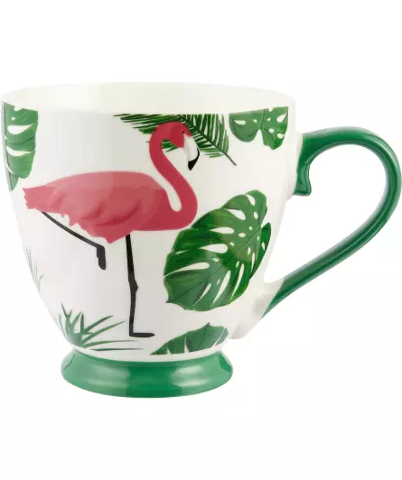 Porseleinen beker Flamingo