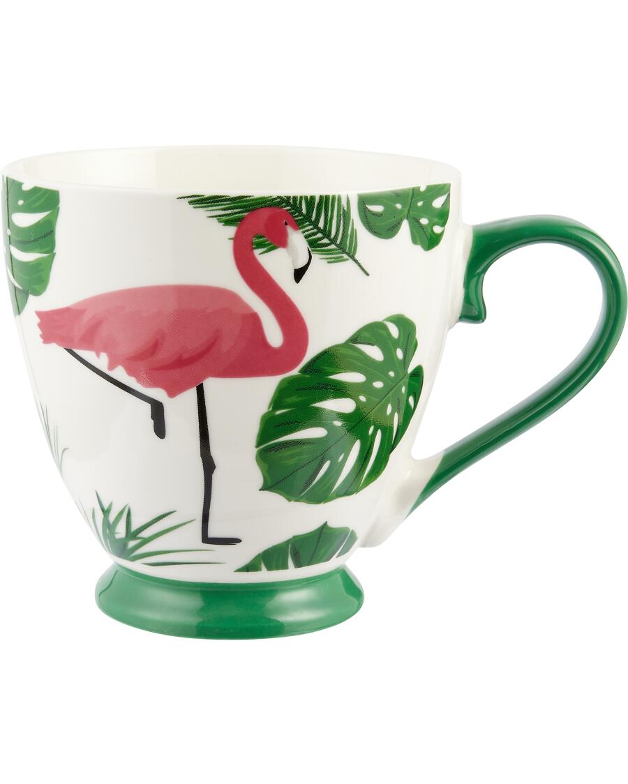 Porseleinen beker Flamingo kleurrijk