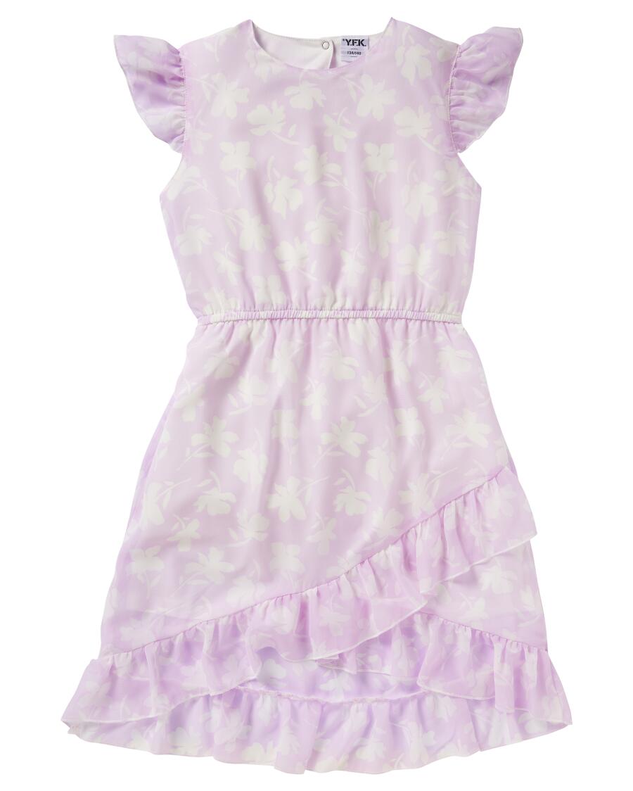 Kleid mit Blumenmuster flieder