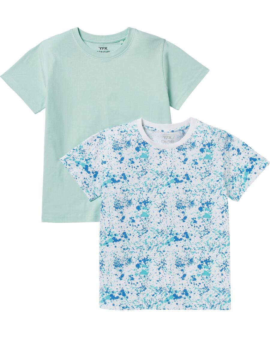 Doppelpack T-Shirts türkis