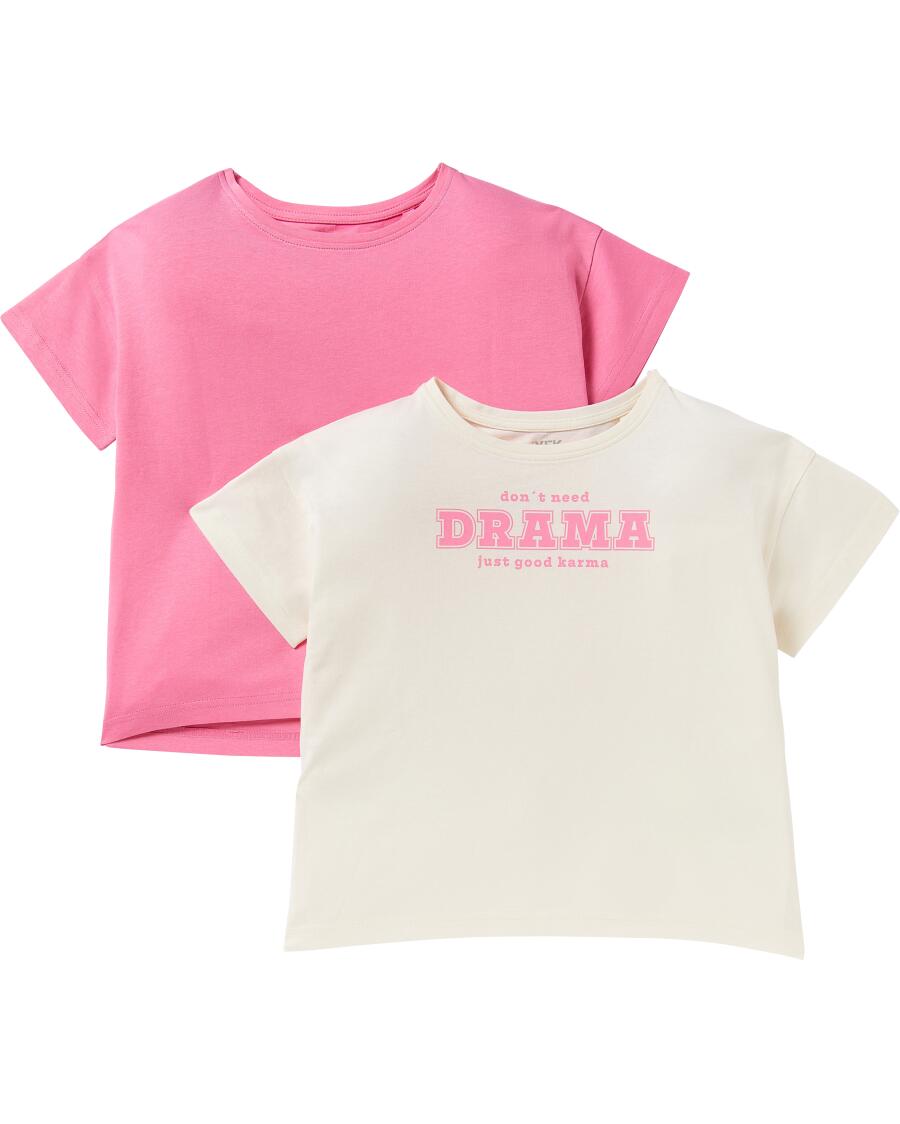 Bavlněná trička pink růžová/růžová