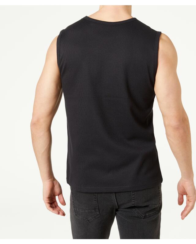 Débardeur gaufré homme, noir (KiK Tanktop mit Waffelstruktur (schwarz)) — KiK, produit allemand authentique au Maroc