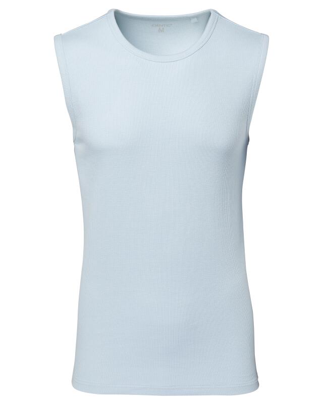 Débardeur gaufré homme, bleu clair (KiK Tanktop mit Waffelstruktur (hellblau)) — KiK, produit allemand authentique au Maroc