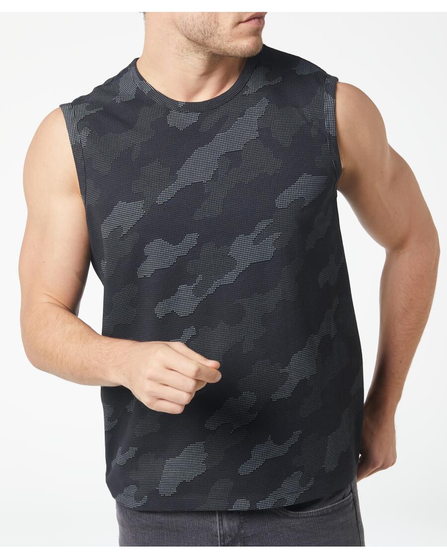 Gemustertes Tanktop schwarz gemustert