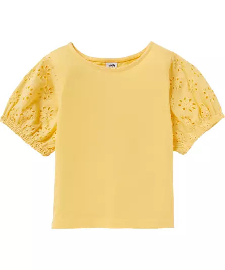 T-Shirt mit Lochstickerei