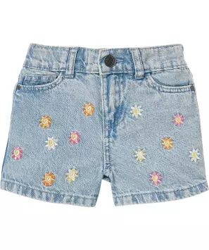 Jeans short met borduursel