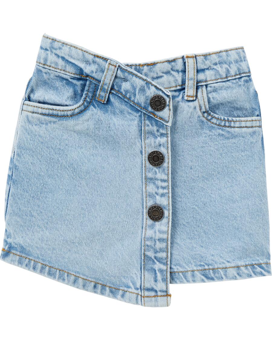 Jeans-Skort asymetryczne niebieski jeans