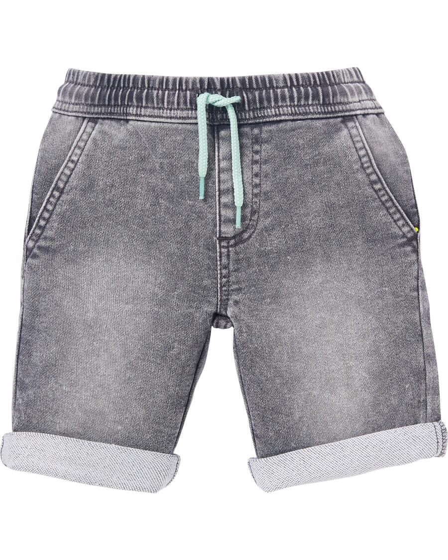 Jeans short Acid-washed denim grijs
