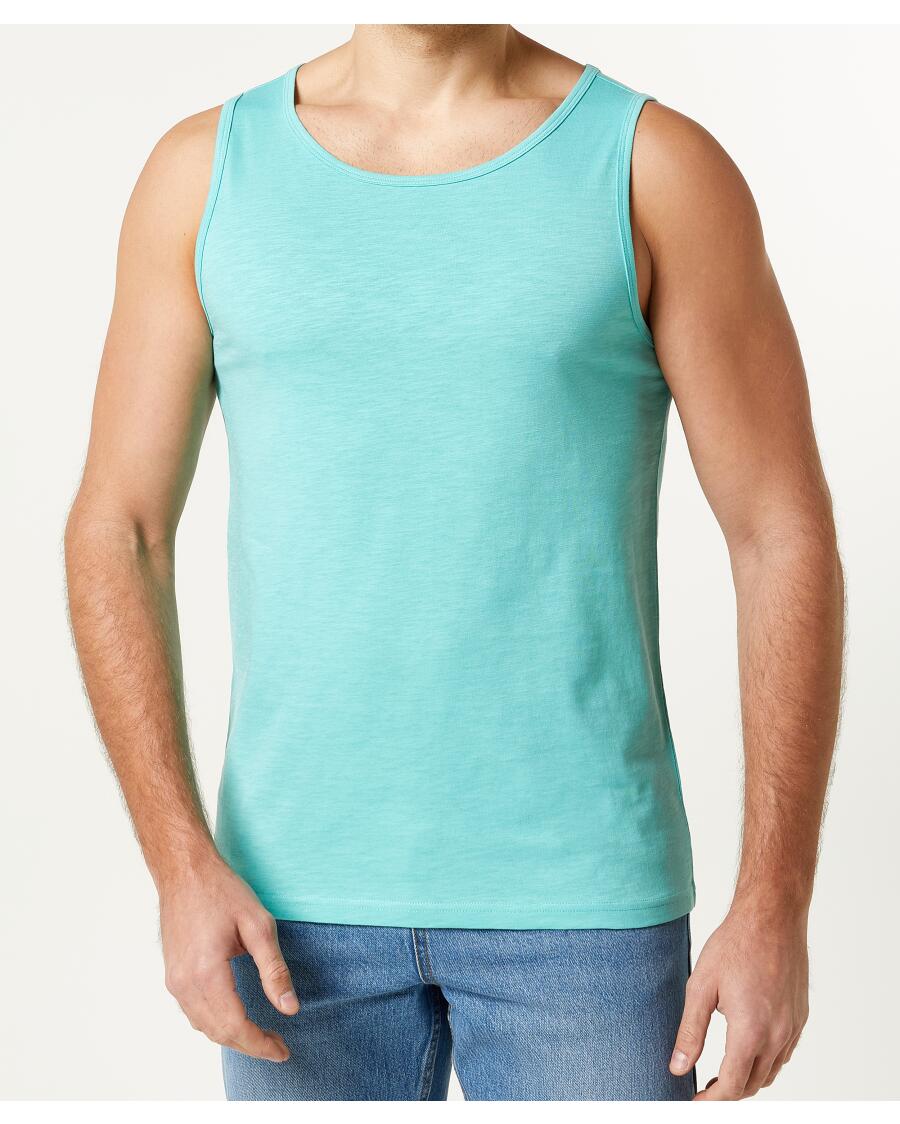 Tanktop aus Baumwolle hellblau