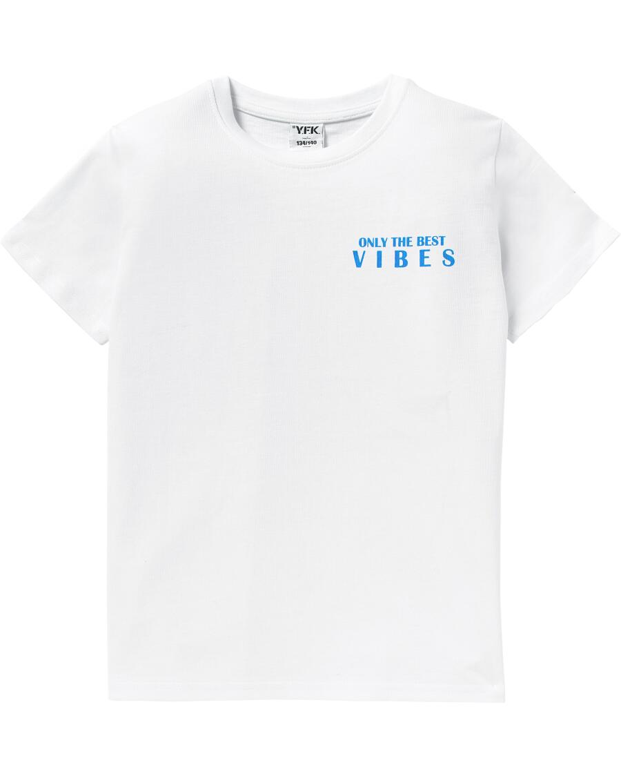 T-Shirt Front- und Backprint weiß