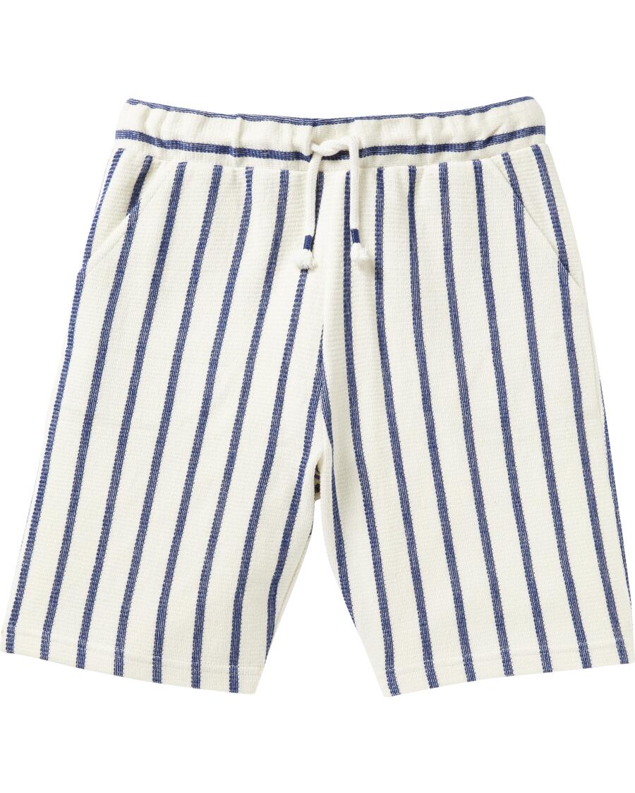 Gestreifte Bermuda-Shorts creme gestreift