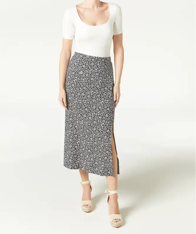 Midirock aus Viskose