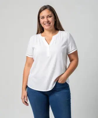 Blouse met korte mouwen