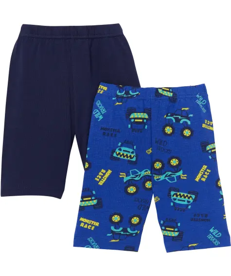Kinder wielershorts met monstertrucks