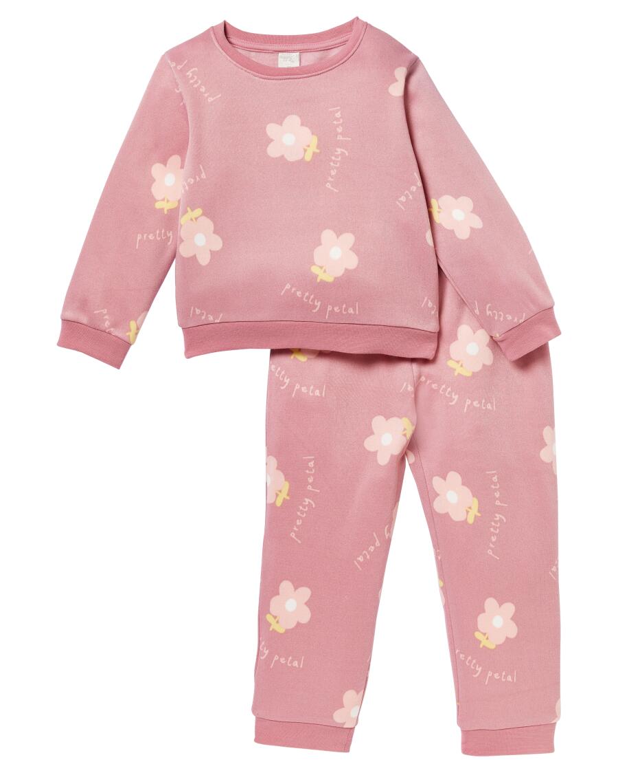 Joggingpak met bloemen roze