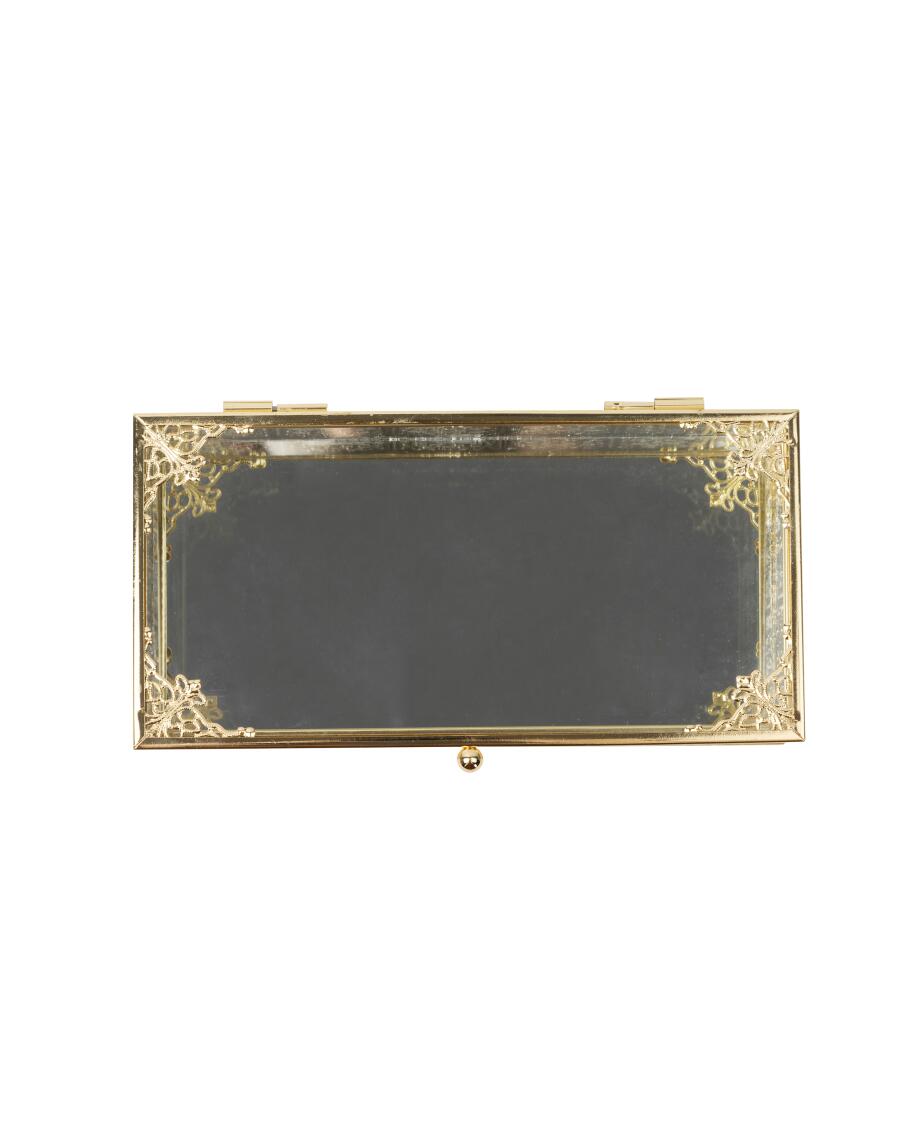 Szklane pudełko w orientalnym stylu ok. 20 x 10 x 6 cm