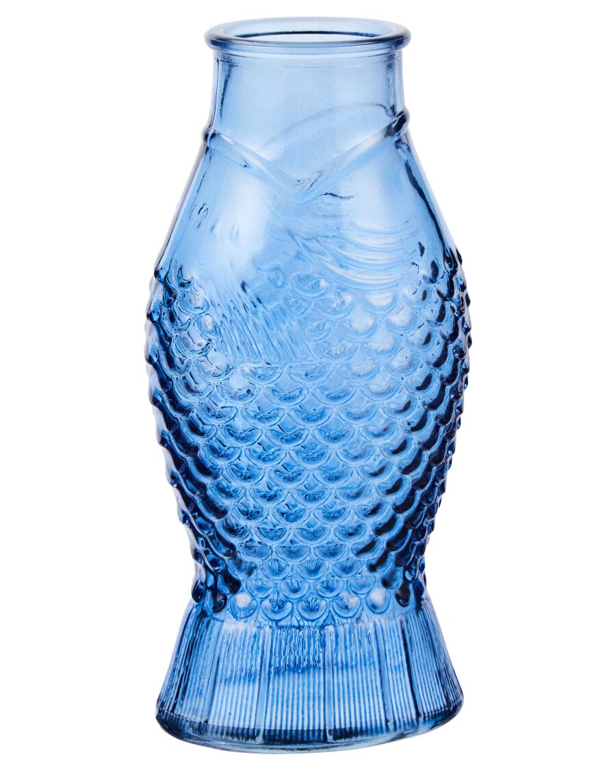 Maritime Glasvase blau