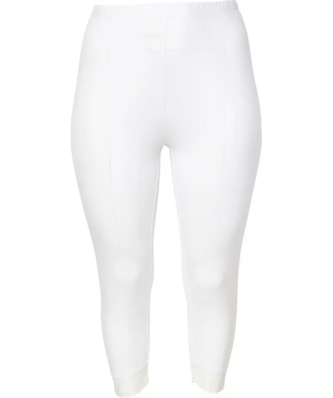 Leggings mit Spitzensaum