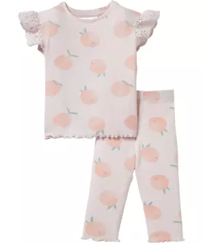 Baby t-shirt en legging oranje