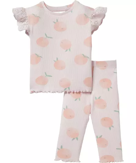 Newborn T-Shirt und Leggings Orangen
