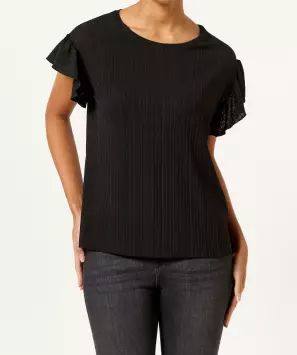 Strukturiertes T-Shirt