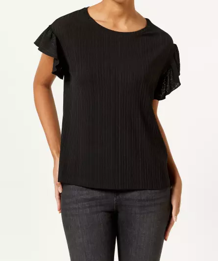 Strukturiertes T-Shirt