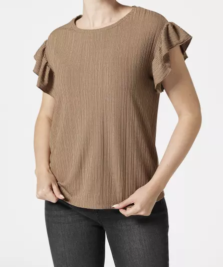 Strukturiertes T-Shirt