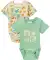 Newborn Bodys mit Sommermotiven hellgrün